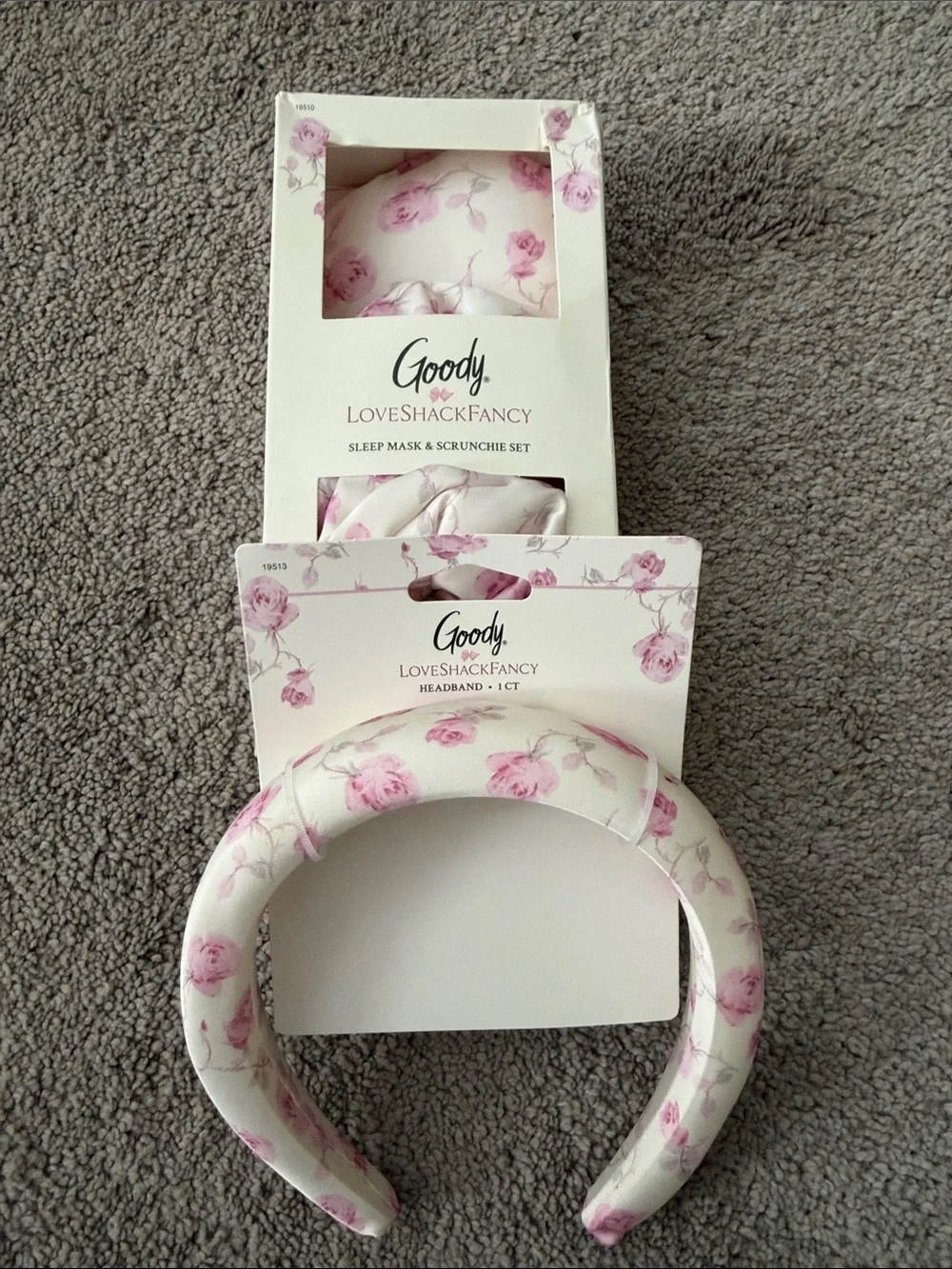 LoveShackFancy Pink Rose Floral Headband Set